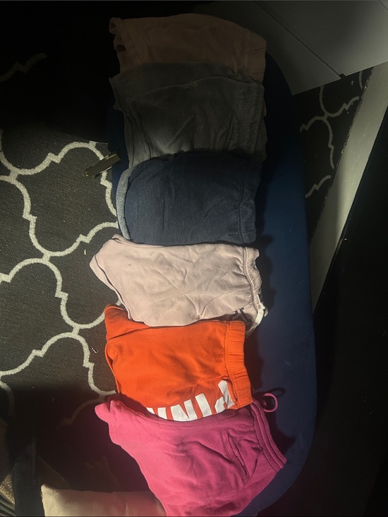 Pants - Bundle of 6 Women’s Athletic Shorts - Pink, Orange, Light Pink, Navy, Gray